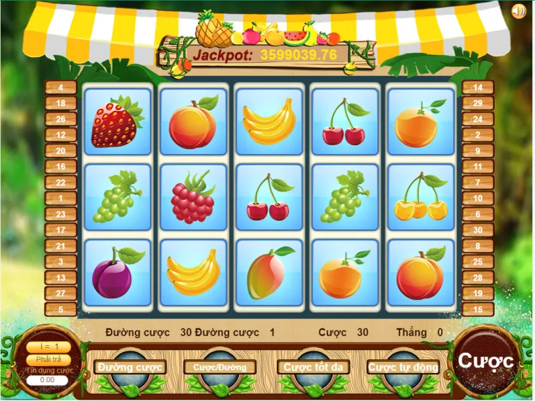 Game Slot Fruit BamBoo21 4 Giao Diện Game Slot Fruit BamBoo21