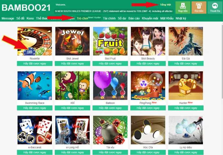 Game Roulette BamBoo21 3 Game Roulette BamBoo21