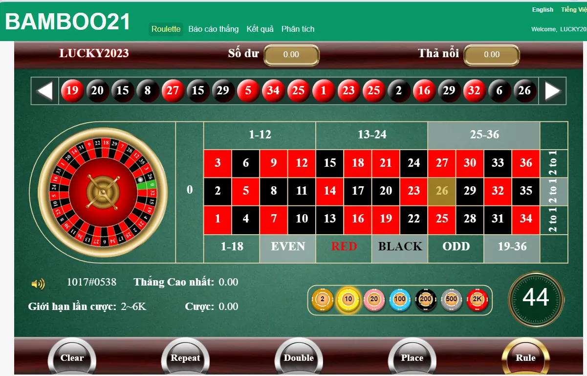 Game Roulette BamBoo21 4 Game Roulette BamBoo21