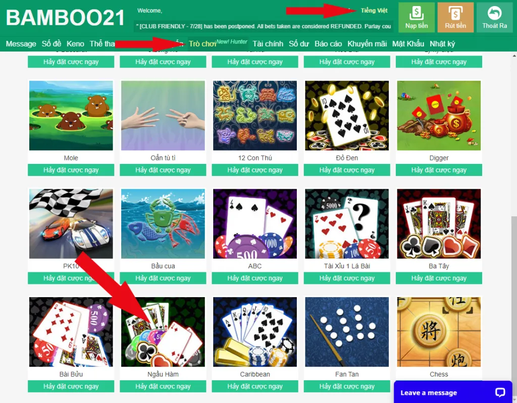 Game Ngầu Hầm BamBoo21 3 Hướng Dẫn Vào Game Ngầu Hầm BamBoo21