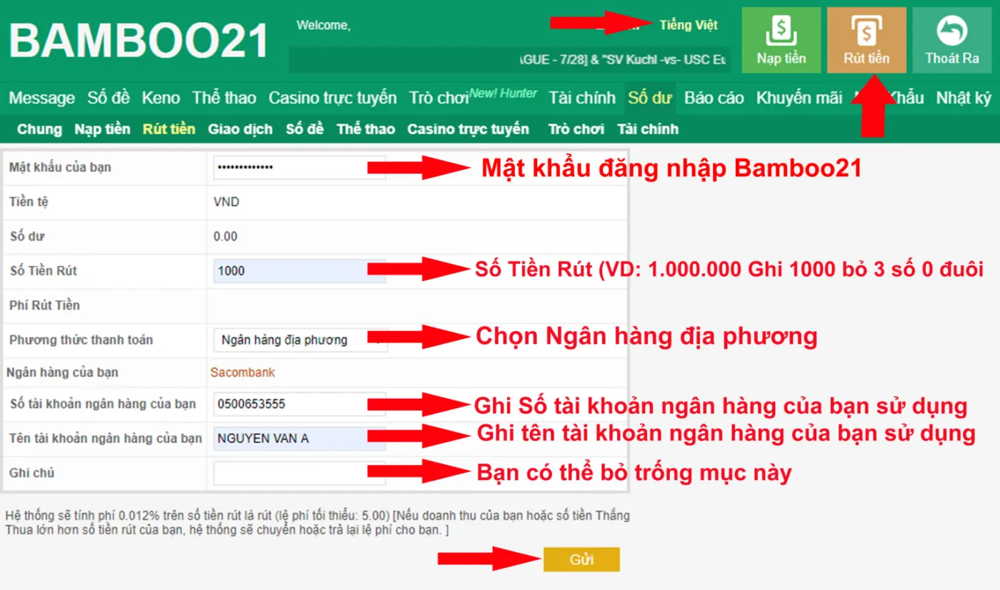 Hướng Dẫn Rút Tiền BamBoo21 3 Hướng Dẫn Rút Tiền BamBoo21 Nhanh Nhất