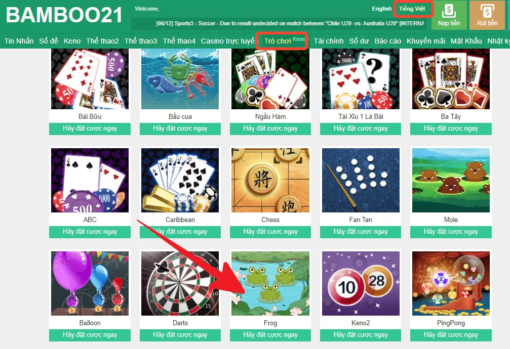 Game Frog BamBoo21 3 Hướng Dẫn Cách Chơi Game Frog BamBoo21