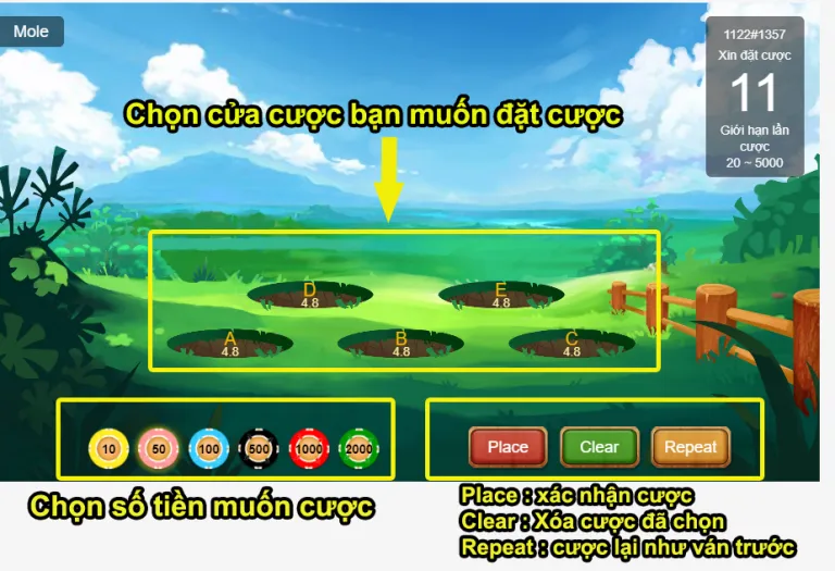 Hướng Dẫn Cách Chơi MoLe Bamboo21 – Cực Dễ 4 Giao Diện Game Mole BamBoo21