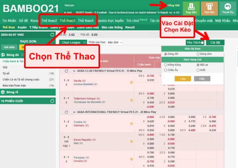Cách Cược Bóng Đá BamBoo21 3 Cách Cược Bóng Đá BamBoo21 – Chọn Kèo BamBoo21